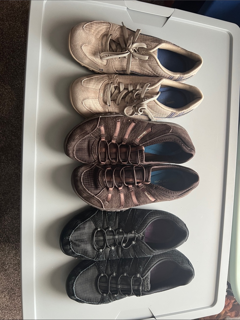 Woman’s Casual Lace-Up Sneakers in Beige, Brown, and Black